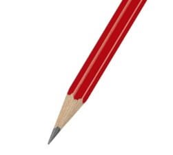 Spitze von einem roten Caran d'Ache Bleistift